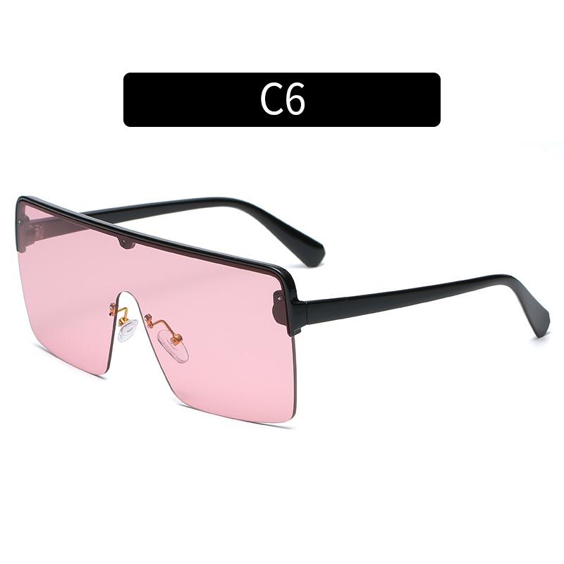 

Semi-Rimless Sunglasses Woman Square Sun Glasses Cmaos Brand Design Street Shot Eyewear Uv400 Polycarbonate Pink Driving Oculos