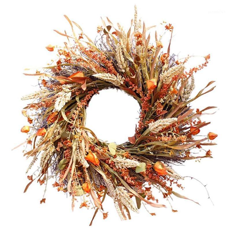 

Fall Harvest Wreath Autumn Door Wreath for Front Door or Indoor Wall Thanksgiving & Fall Season DéCor (24 Inches)1, Yellow