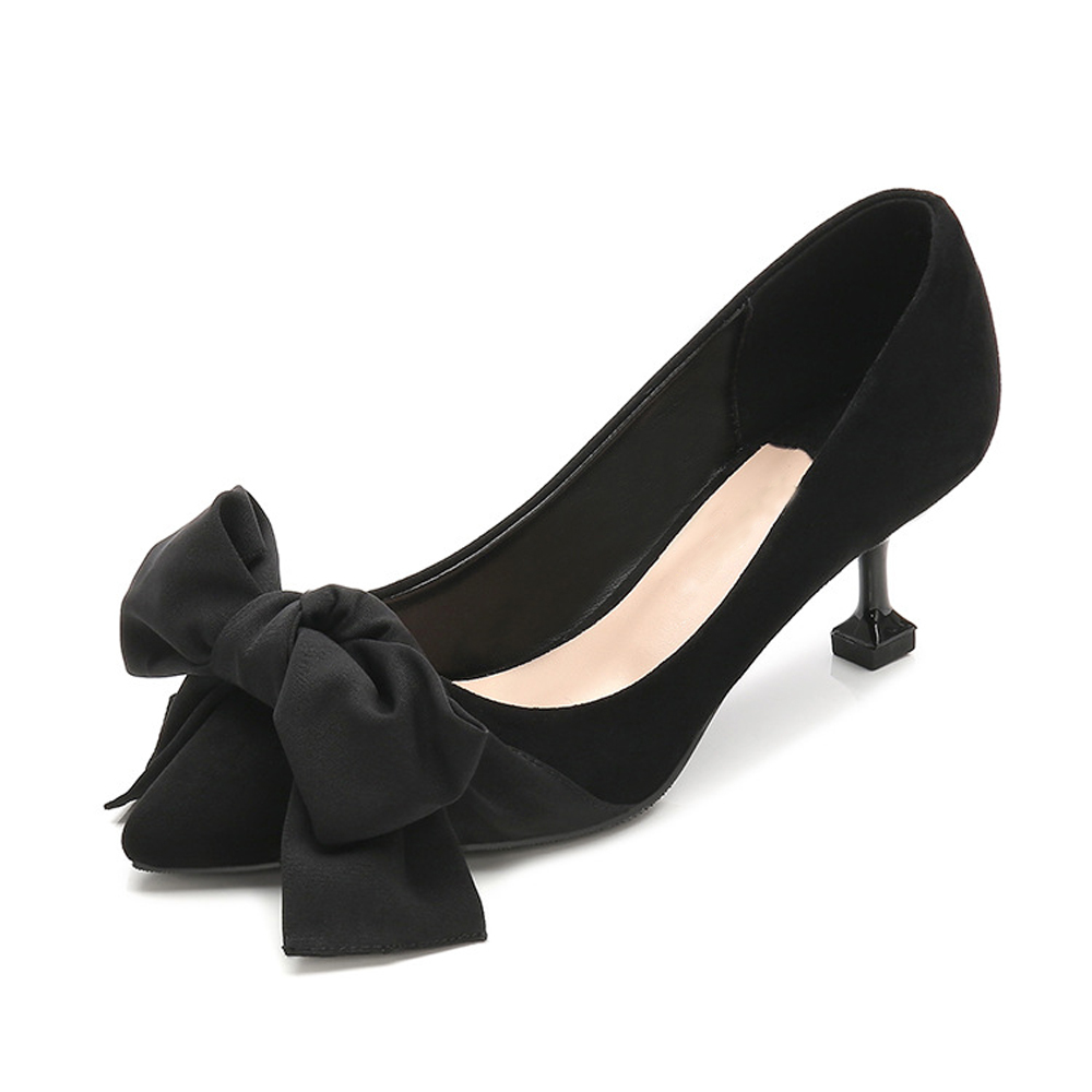 

2021 The New Female to Low-heel Slide Stiletto for Working Size -43 Adfg, Black
