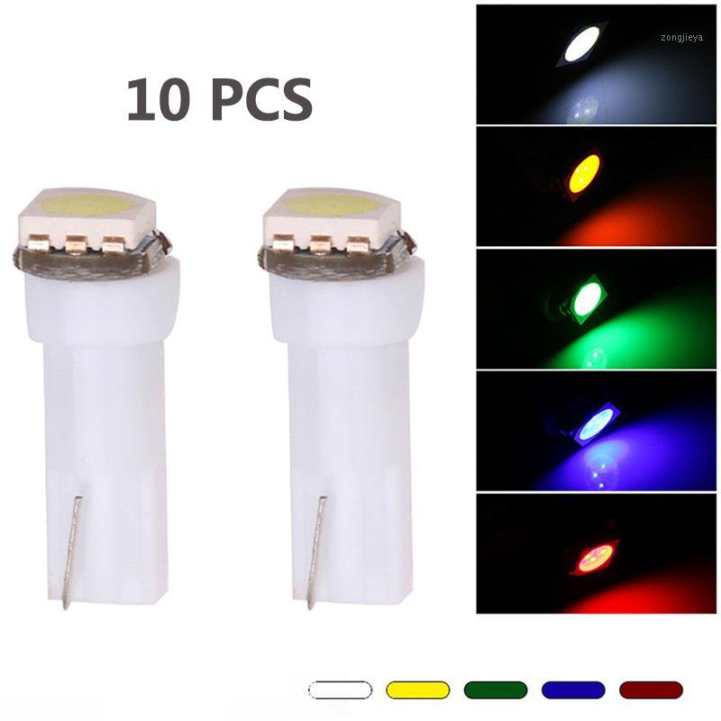 

10pcs Universal Auto Indicator Lamp T5 17 37 73 74 SMD Auto LED Lamp Car Instrument Panel Instrument Bulb 12v1, As pic
