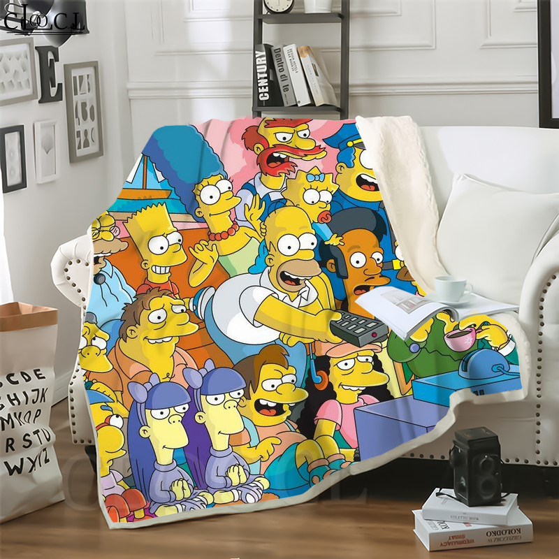 

CLOOCL New The Simpsons 3D Print Casual Style Air Conditioning Blanket Sofa Teens Bedding Throw Blankets Plush Quilt