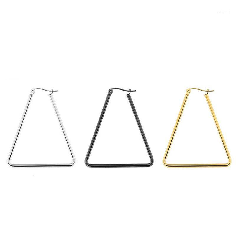 

Hoop & Huggie Nuevos Pendientes De Aro Oro Criollo, Triangulares Grandes Acero Inoxidable, Joyería Regalo Para Muje1