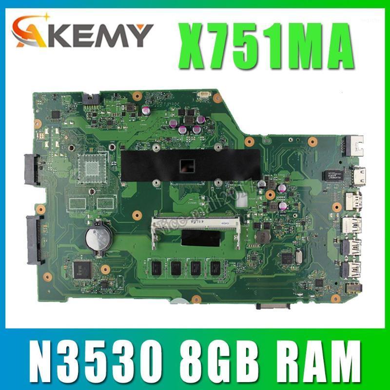 

X751MA Motherboard REV2.0 For ASUS K751MA X752M X751MJ X751MD laptop Mainboard test 100% N3530 4 cores Free 4GB RAM=8GB RAM1