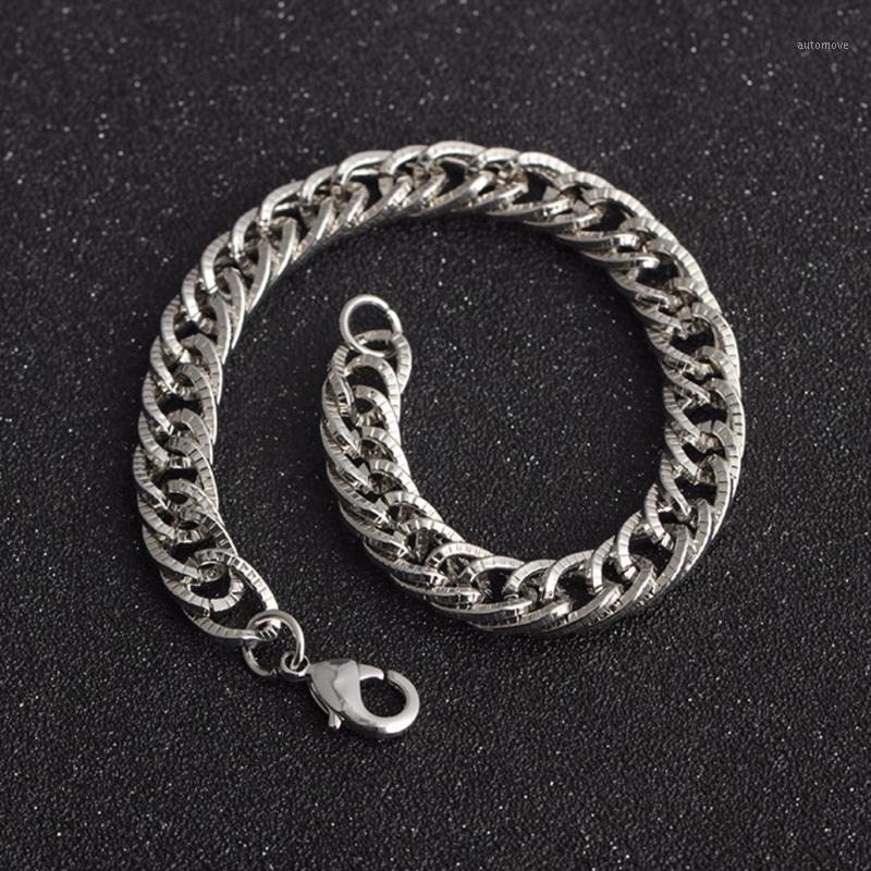 

Hip Hop Men Thin Cuban Chain Link Bracelet Rock Punk Statement Black Party Charm Stainless Steel Bracelet Jewelry1