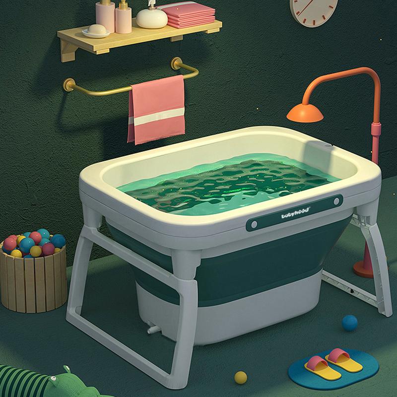 

Newborn Baby Folding Bath Tub Body Washing Baby Swimming Bucket Bath Tub Folding Bathtub Children Barrel for 0-15