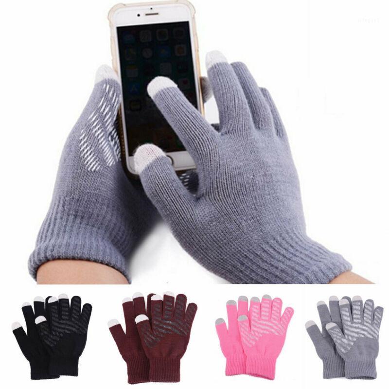 

Five Fingers Gloves Touch Screen For Women Men Soft Winter Warm Mittens Autumn Smart Phone Knit Glove1