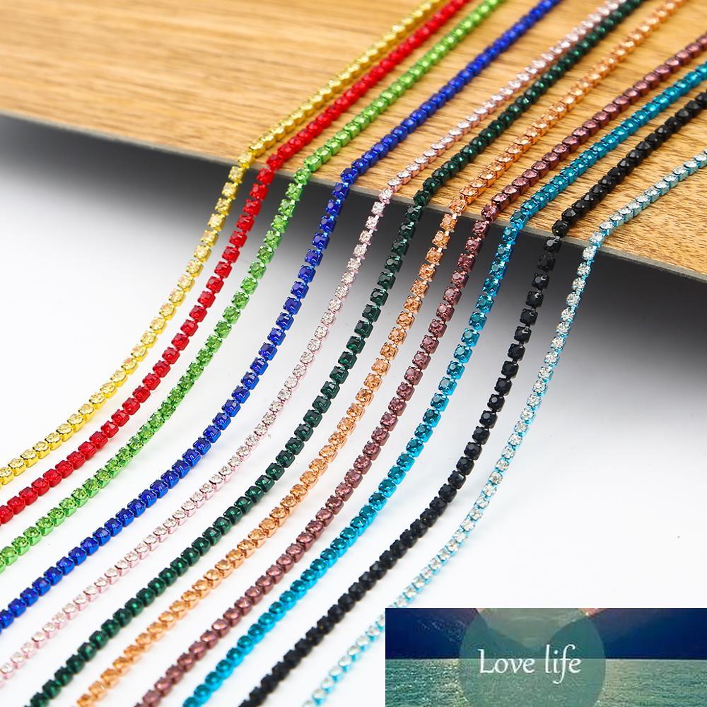 

1Yard Colorful Rhinestones Chain SS6 2.0mm SS8 2.4mm SS12 2.8mm Cup Chain Sew on Glue on Trimming for Jewelry Findings Making, Silver