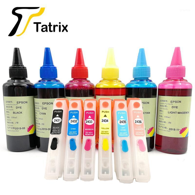 

Tatrix T2431XL T2431 Empty Refillable Ink Cartridge For XP-750 XP-760 XP-850 XP-860 XP-950 Xp-960 Printer With ARC Chip1 Cartridges