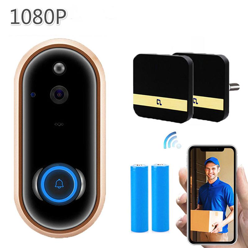 

CDYCAM New HD 1080P Wifi Video Doorbell Wireless Home Batteries Camera Two-way audio Talk Night Vision PIR Smart Doorbell Ring
