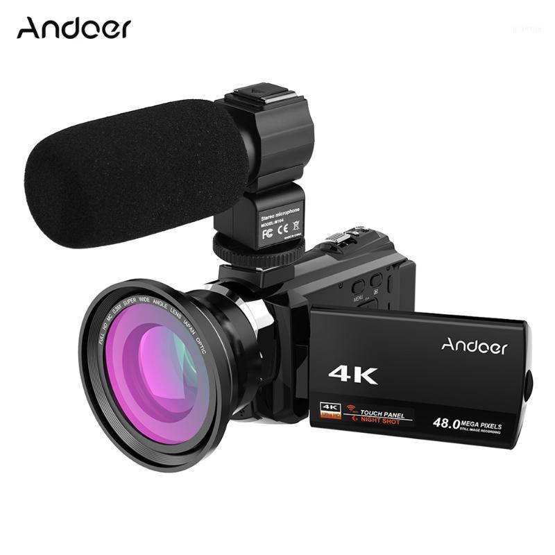 

CZ US Stock Andoer 4K 1080P 48MP WiFi Video Camera Camcorder 0.39X Wide Angle Macro Lens External Microphone 3" Touchscreen1, As pic