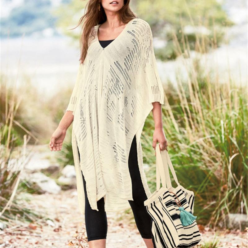 

Summer Bikini Swimwear Cover Ups Sexy Knitted Beachwear Cover Up 2020 New Tassel Swimsuit Coverups Tunic Pareos de Playa Mujer1