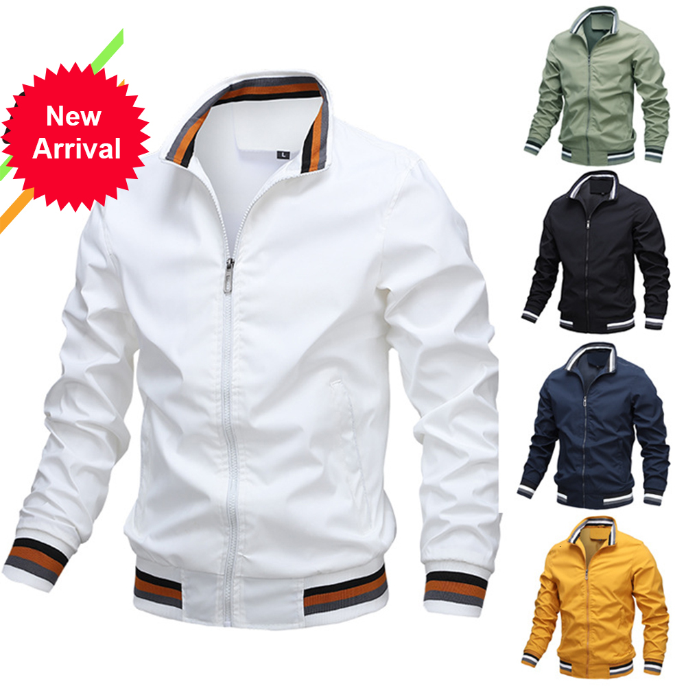 

2021 Mens Fashion Jackets and Coats New Men's Windbreaker Jacket Men Outdoors Clothes Casual Streetwear Tr76, Yellow