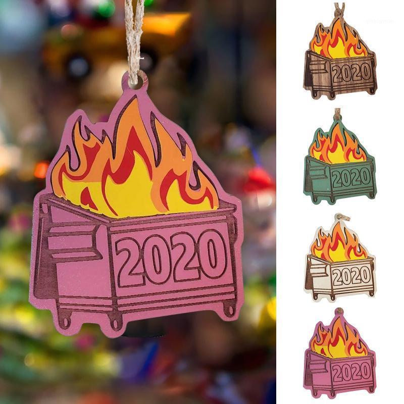 

Christmas Wooden Pendants Xmas Tree Hanging Ornaments DIY Wood Crafts For Home 2020 Dumpster Fire Christmas Party Decorations1