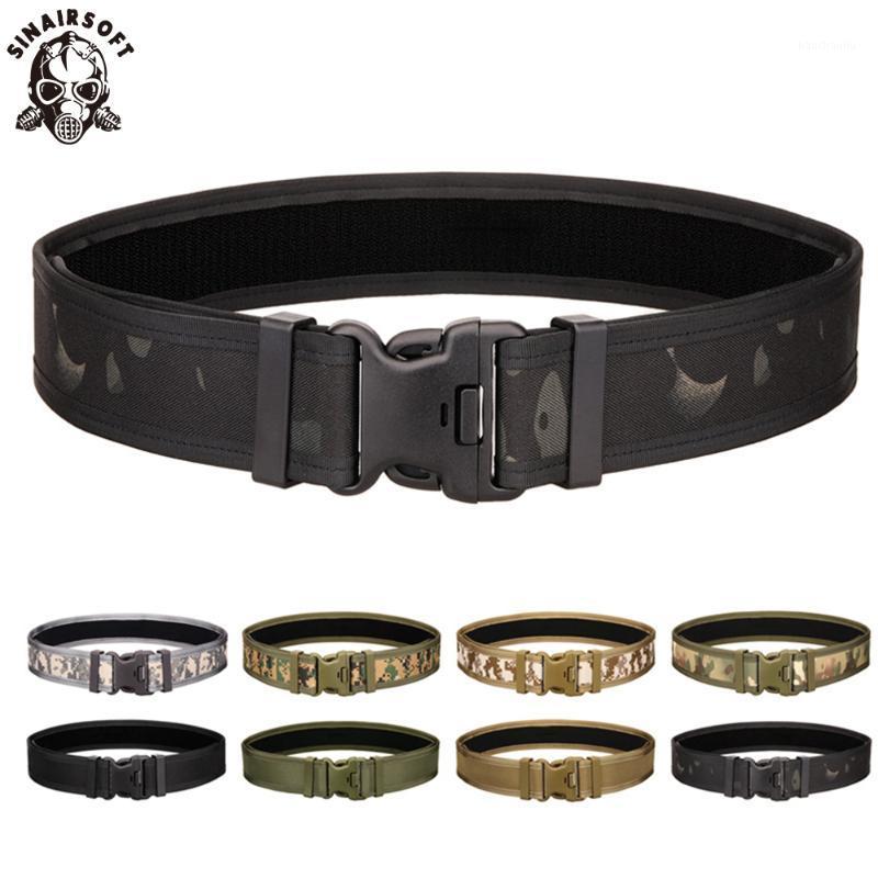 

Outdoor Combat 2 Inch Canvas Duty Tactical Sport Belt With Plastic Buckle Army Adjustable Fan Hook & Loop Waistband1, Od
