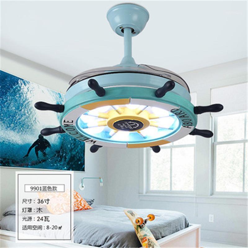 

Modern Children Led Bedroom Ceiling Lights Creative Cartoon Rudder Hanging Lights Parlor Dinner Decor Ceiling Fan Light Fixtures1