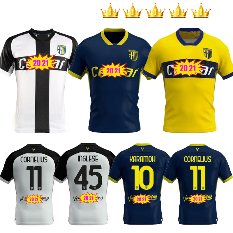 

2020 2021 Parma Calcio soccer jersey home away third Darmian Gervinho Inglese Kucka 20 21 Karamoh Cornelius jerseys uniforms Football shirts