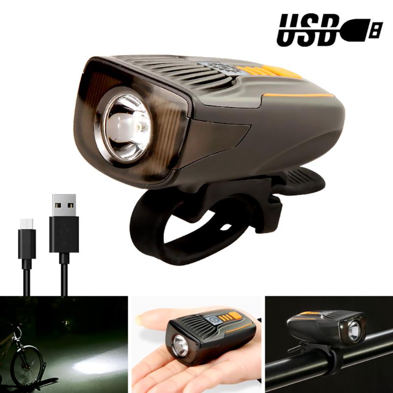

Bike Front Light T6 6-Gear Fixed Focus USB Charging Bicycle Headlight Night Riding Cycling Light Bicycle Accessorie