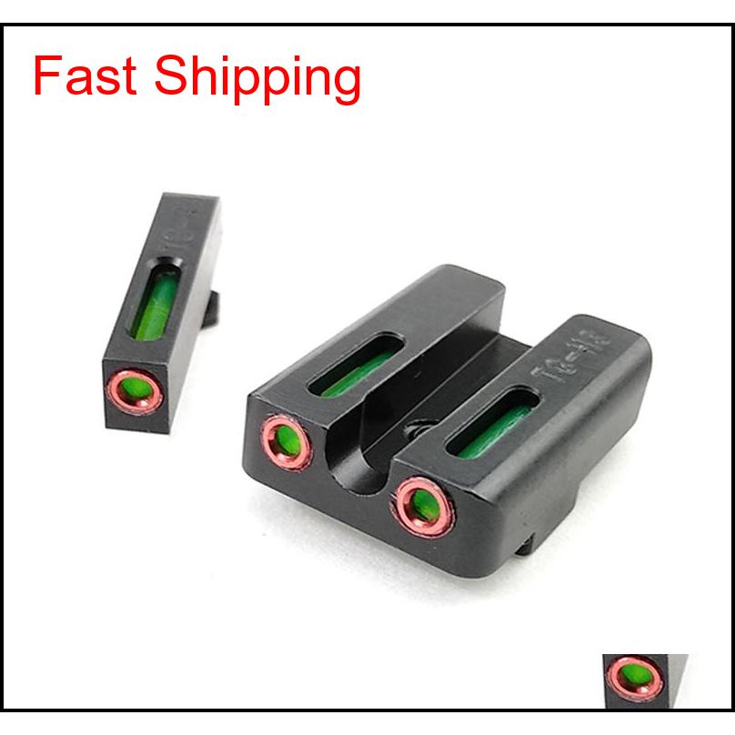 

Red Green Fiber Optic Front With Combat Rear Sight Focus-Lock For G Pistols 9Mm/.357 Sig .40/45 Z9B55