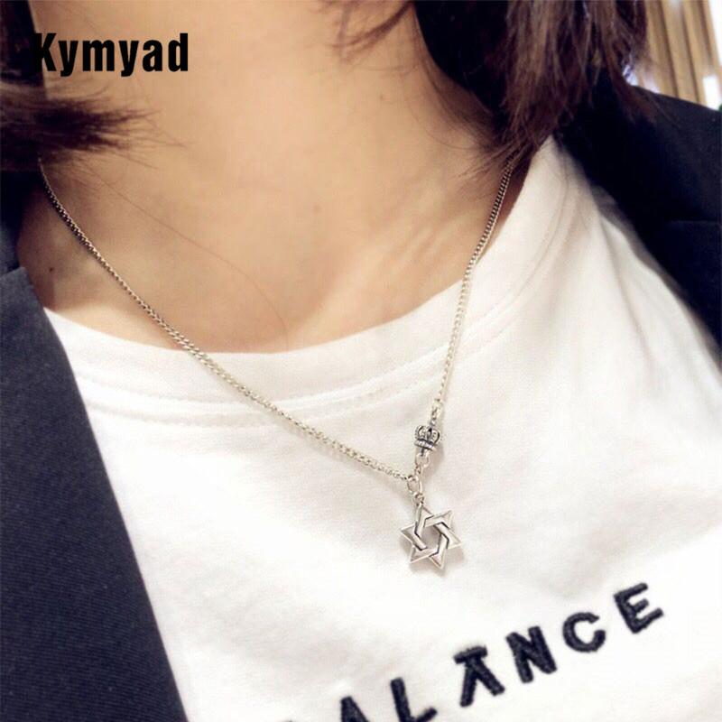 

Kymyad Vintage Choker Necklace Women Star Pendant Necklaces For Womens Collier Femme Jewelry Copper Necklace Collares Jewellery