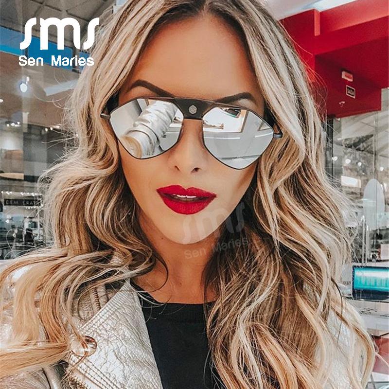 

Vintage Steampunk Sunglasses Women 2021 Fashion Mirror Pilot Sunglasses Men Retro PU Leather Frame Punk Eyewear UV400