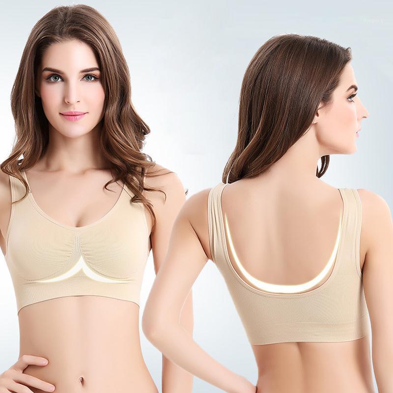 

Charming Sport Bra Women Padded Vest Nylon Running Sports Bras Slim-Type Underwear Women Bandage Soft Fitness Shockproof1, Black