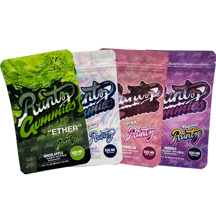 

new design runtz gummies ether green apple pink watermelon original berries white runtz fruit punch 500mg 1.75oz mylar bag