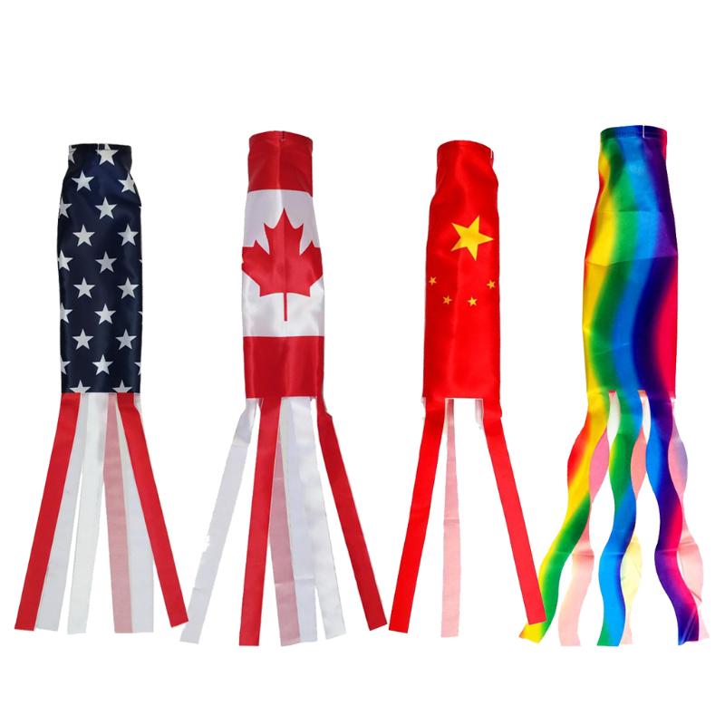 

8 Style 1Piece Windsock Wind Streamer Flag Garden Camping Spinner Decoration