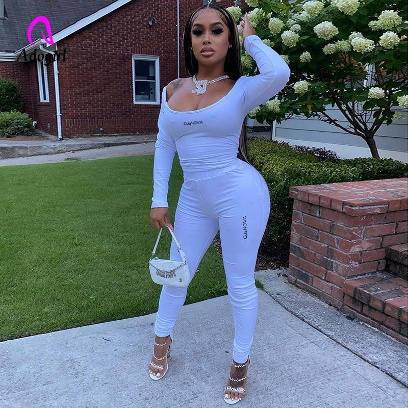 

Tracksuit Women 2 Pieces Set Letter Print U Neck Casual Top + Skinny Leggings Suit Fitness Sweatpant Matching Set Sport Outfits1, Pink