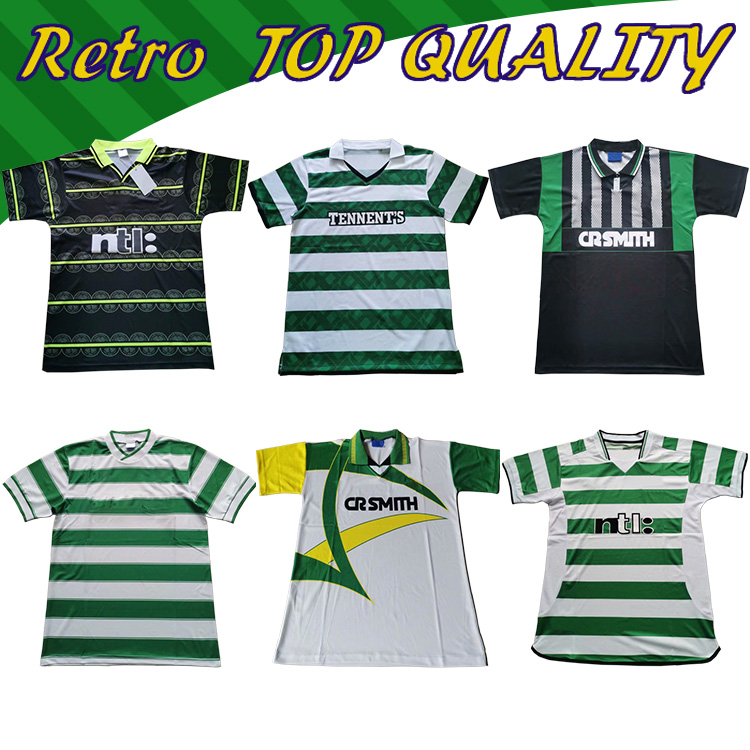 

1994 1996 82 84 86 Celtic Retro Soccer Jerseys 1991 1992 1998 1999 football shirts LARSSON Classic Vintage Sutton 1995 1997 football kits, 05-06 home short sleeve