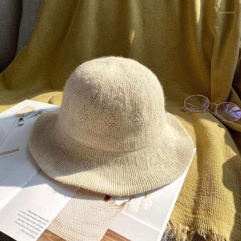 

Female Wool Hat Adult Winter Warm Fedoras Hats Wide Brim Fisherman's Cap Autumn Winter Basin Cap Elegant RC20741, Pink