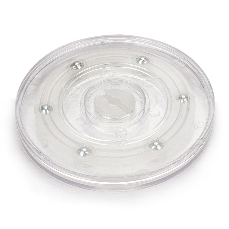 

10 cm acrylic plastic transparent turntable rotate display accessories Rotate the base manually