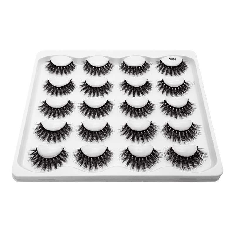 

10 Pairs Handmade False Eyelashes Imitation Mink Natural Long Eyelash Extension Eye Beauty Makeup Tools