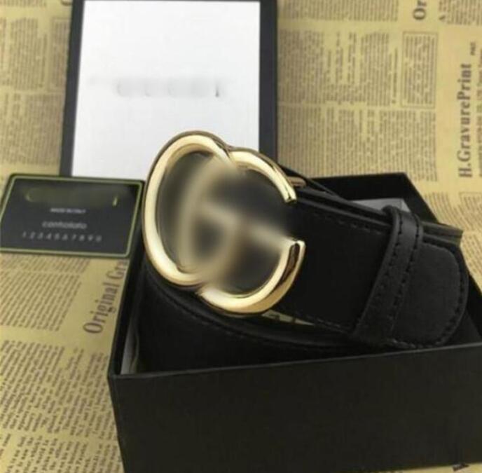 

2022High quality belt women genuine leather golden silver bronze g buckle designer cowhide belts men luxury 6 colors 38 mm Carry with box, Black;brown