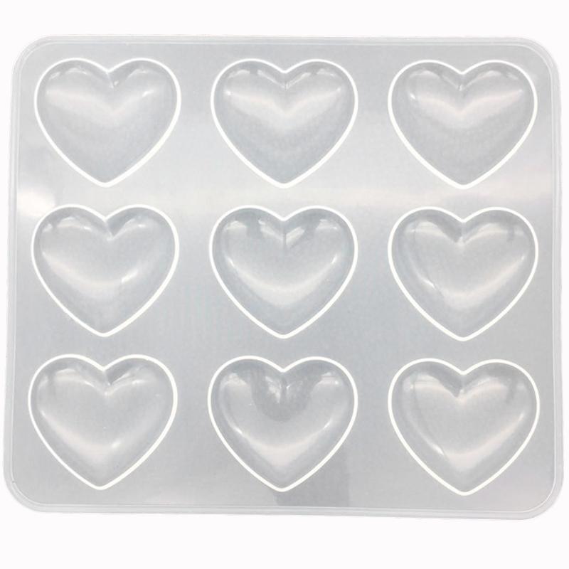 

1Pc 9-Even Heart Shape Silicone Cake Diy Chocolate Baking Utensil Cake Decoration Plaster