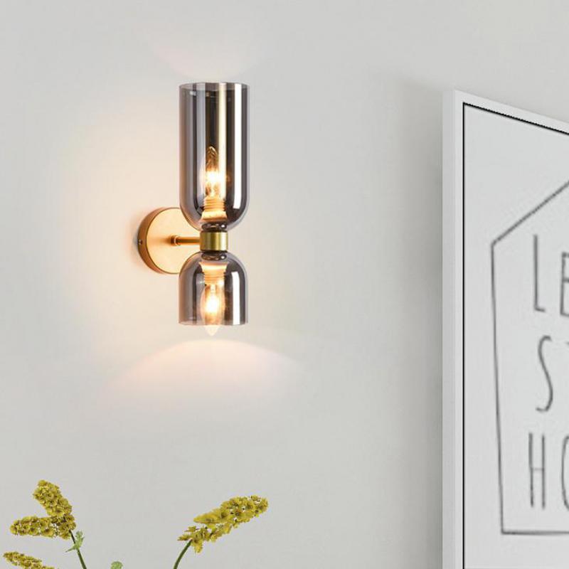 

Bedroom Bedside Wall Lamp Simple Modern Glass Hotel Corridor Led Wall Light E14 Bathroom Mirror Light Indoor Lighting