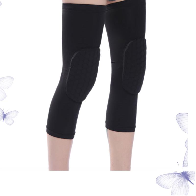 

Extended Breathable Leg Protection Cycling Elastic Sleeves Kneecap Kneepad for Man Woman (Black Size