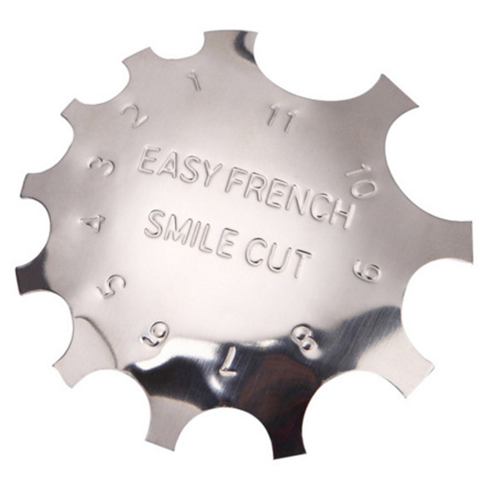 

Styling Shape Art French Trimmer Forms Professional Smile Stainless Steel Manicure Nail Cutter Line Edge Stencil Tool Clipper