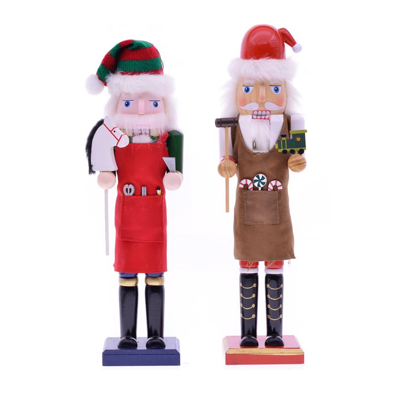 

MYBLUE 38cm Europe Vintage Chef Statue Nutcracker Sculpture Figurine Christmas Doll Ornaments Home Room Decoration Accessories