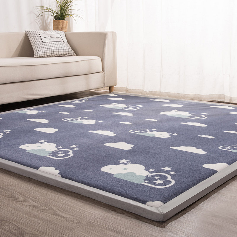 

3CM Thicken tatami Carpets Coral fleece bedroom living room rug Baby Crawl mat Child Game carpet kids room Machine Washable Rugs T200111, 1cm thicken