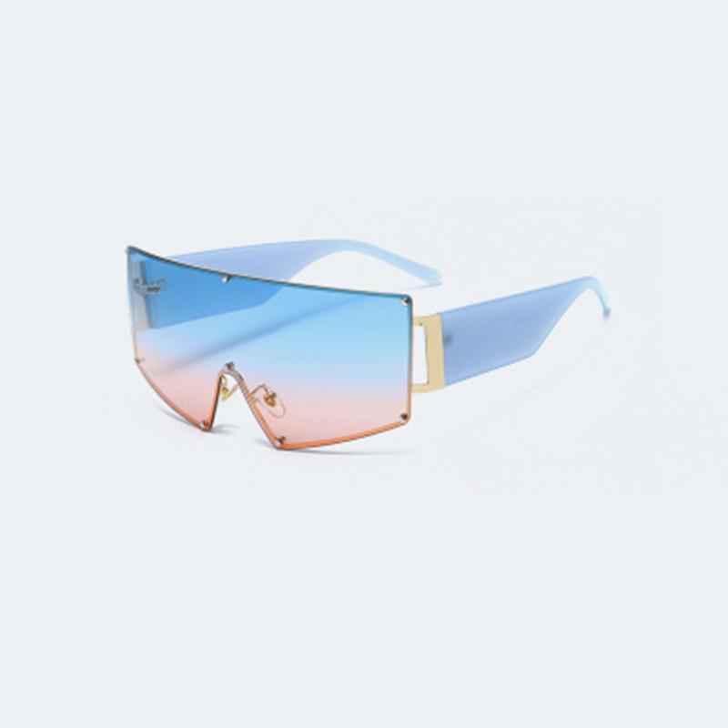 

Sunglasses Large Frame One-piece With UV Protection Fashion Trend Wild Street Shooting