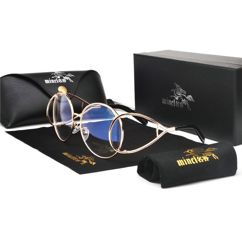 

2020 new Vintage round Sunglasses Men Women Transparent Sun Glasses for Man punk Retro Shades Female with box FML