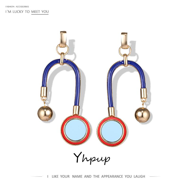 

Yhpup Fashion Enamel Drop Dangle Earrings for Women Party Statement Charm Pendant Earrings Jewelry Pendientes Mujer Moda Brincos