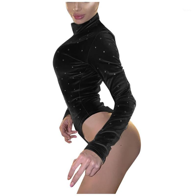 

Bodysuit Women Long Sleeve Slim Fit Fluorescent Spots Women' Stretch Bodysuit Ladies Jumpsuit Blouse 2020 New Arrival1, Bw