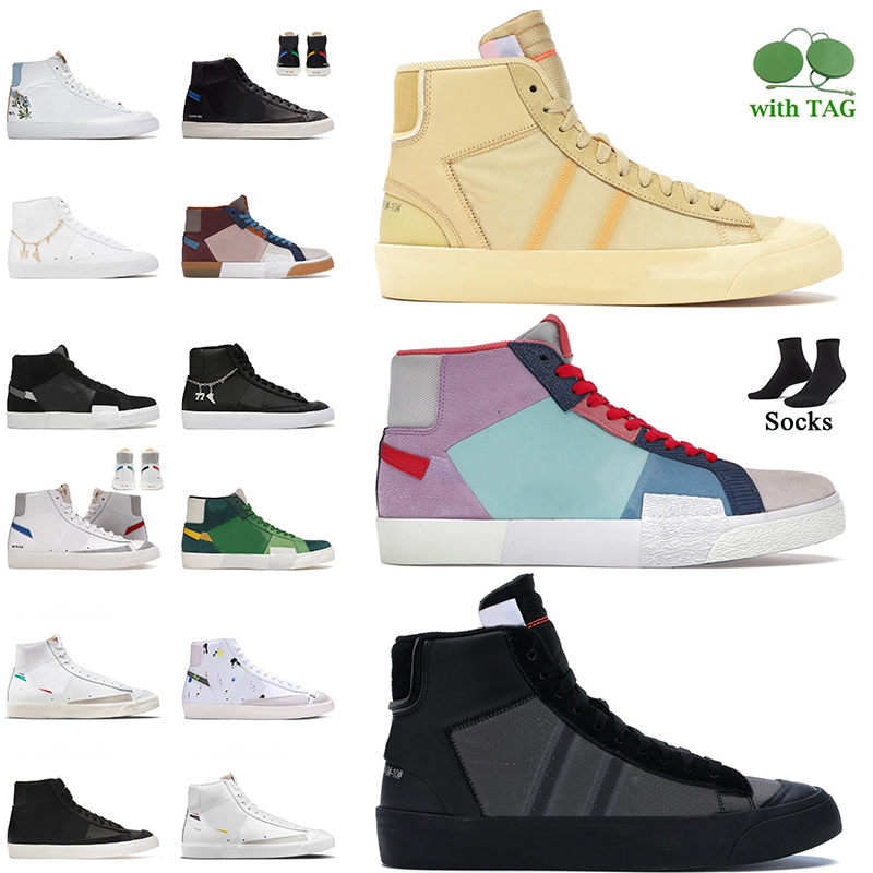 

Luxury Womens Mens Casual Shoes Mosaic Blazer Mid 77 Vintage Fashion Platform Trainers Sports White All Hallows Eve Grim Reaper Black Pendants Sunset Pulse Sneakers, A24 black white 36-45