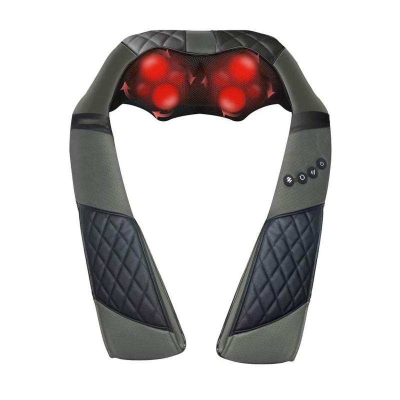 

Relaxation Neck Massager with Heat Function Shoulder Back Neck Electric Massager Heating Kneading Infrared therapy pillow #WG