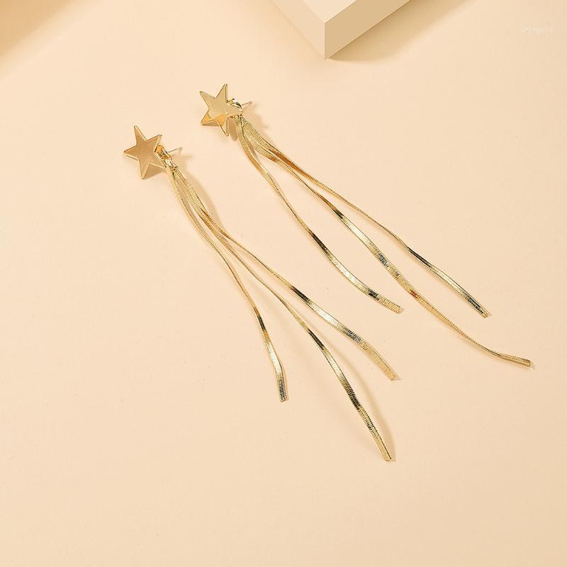 

Stud Tassel Earrings For Women Luxury Gold Color Jewelry Shaped Star Ear Trendy Gift Girlfriend Fashion Metal Earrings1