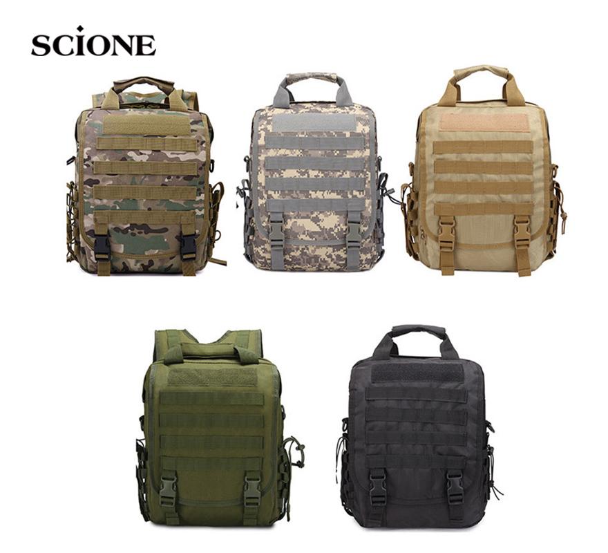 

Outdoor Bags Tactical Molle Backpack Climbing Camping Army Military Bag Men Travel Rucksack Hiking Fishing XA501A, Black