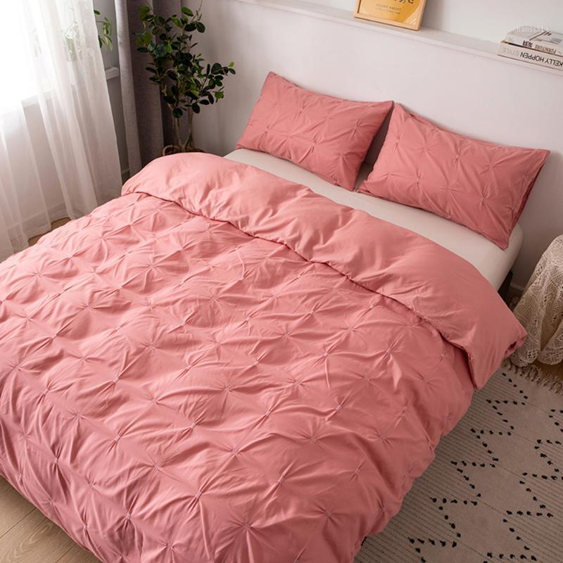 

Three-Piece Suit Dacron Bed Linen Simple Bedding Set Superior Linens Quilt Cover Pillowcase Cover Set 10 Size To Choose1, Black