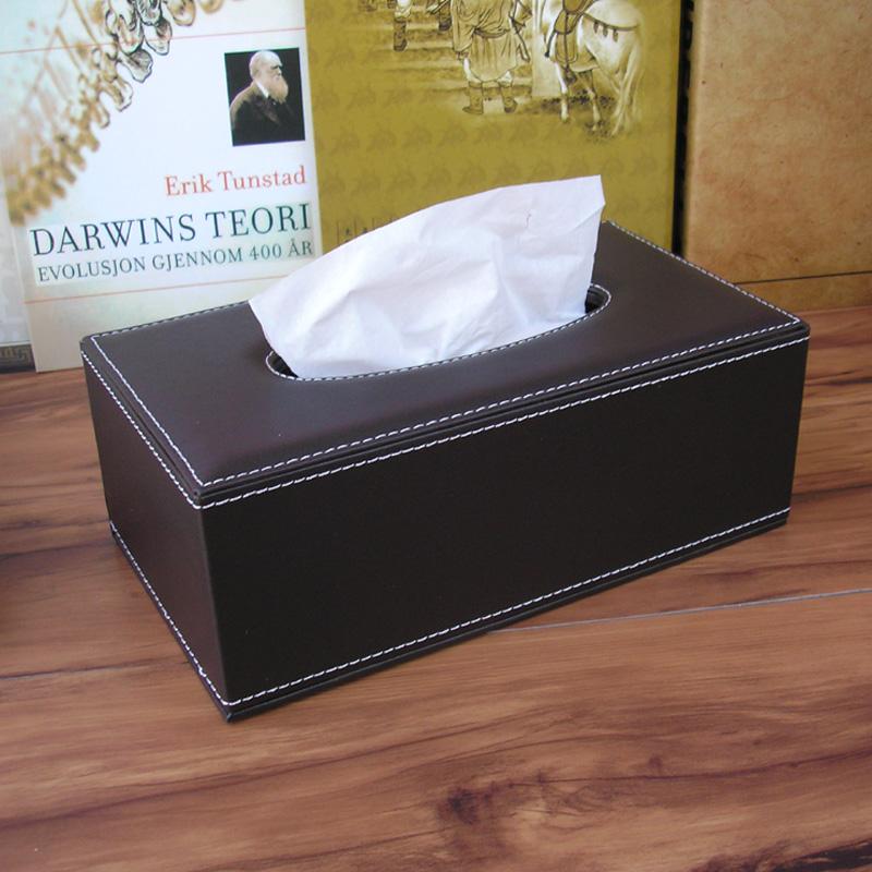

Big size Durable PU Leather Standard Tissue Box Holder For Home Office Car Rectangular Napkin holder dispenser Drop shipping