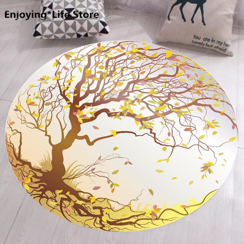 

Simple Round Rug Coffee Table Bedroom Living Room Hanging Basket Computer Chair Rug Round Rugs for Children Rooms1, Color 16